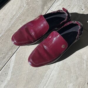 Tory Burch Glossy Red Flats